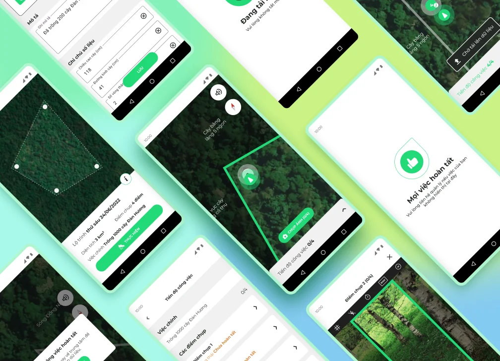 BlockTree field-worker app screens