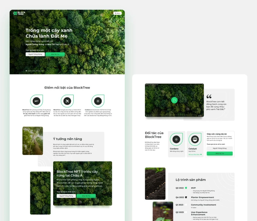 BlockTree sponsor website on desktop